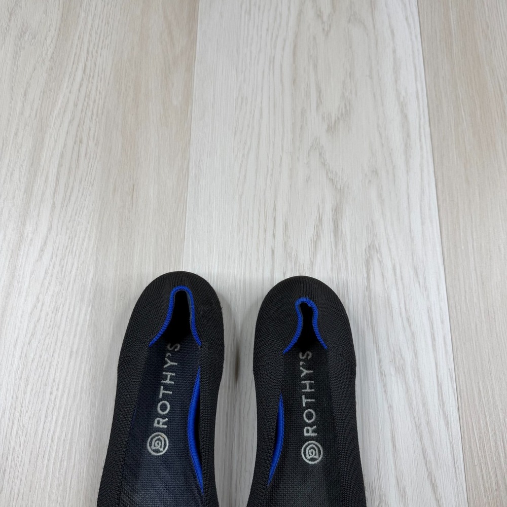 Rothy's The Flat Womens Black Slip On Rounded Toe Comfort Ballet Flats Size 8.5 - Picture 3 of 9